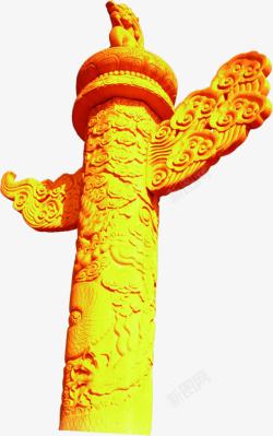 中秋节黄色中国建筑物素材
