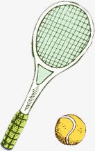 网球黄色球运动健康素材