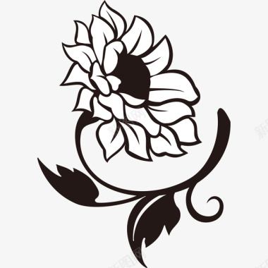 矢量花卉素材花卉植物花纹图标图标