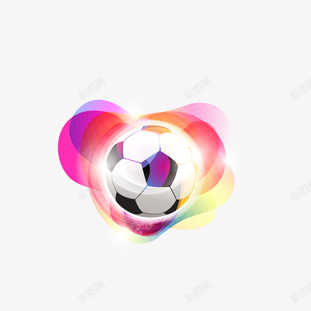 彩色足球矢量图ai免抠素材_88icon https://88icon.com 矢量足球 足球 足球装饰图案 矢量图