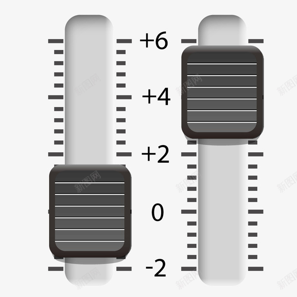 灰色黑色质感滑块矢量图ai免抠素材_88icon https://88icon.com 滑块 灰色 质感 黑色 黑色灰色 矢量图