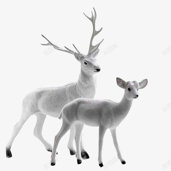 圣诞白色麋鹿png免抠素材_88icon https://88icon.com 动物 可爱 鹿 麋鹿