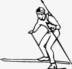 滑雪人物素材