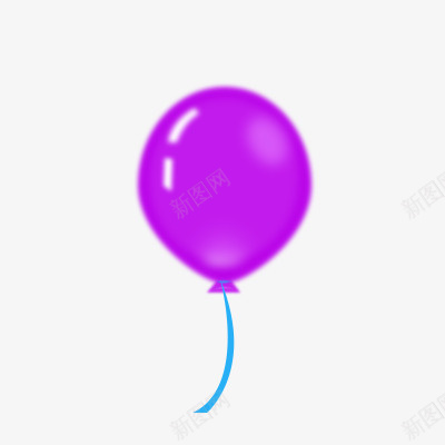 PS手绘气球png免抠素材_88icon https://88icon.com PS气球 户外 生日装饰 紫色气球