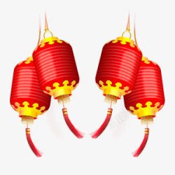 中国风喜庆红色灯笼装饰图案素材
