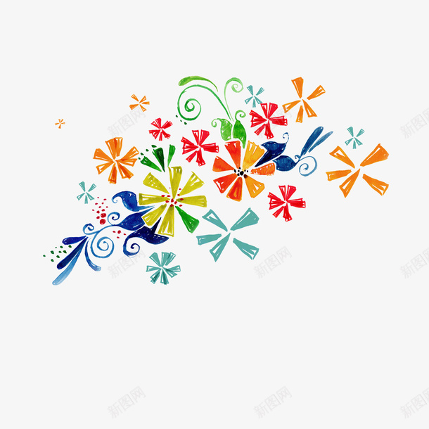 彩色涂鸦花朵png免抠素材_88icon https://88icon.com 彩色 彩色涂鸦花朵 涂鸦 花朵