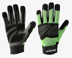 黑色绿色相间保暖防滑手套素材