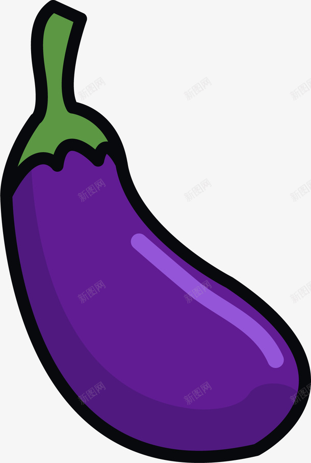 茄子卡通画矢量图ai免抠素材_88icon https://88icon.com 绿色蔬菜 茄子卡通 蔬菜 蔬菜简笔 蔬菜简笔画 蔬菜速写 矢量图