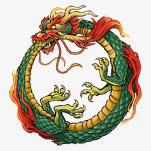 手绘绿色中国龙png免抠素材_88icon https://88icon.com 中国风 中国龙 免扣素材 彩色龙 手绘