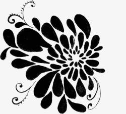 黑色圆形花纹装饰素材