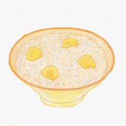 蛋炒饭手绘画片素材