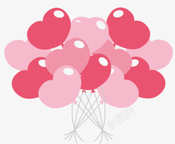 卡通手绘粉色氢气球素材