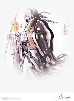 手绘中国风人物插图素材