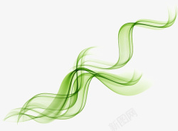 绿色丝带png渐变绿色飘逸丝带高清图片