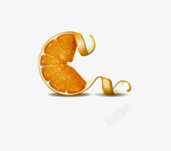 剥皮的橙子创意剥皮橙子高清图片