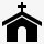 教堂简单的黑色iphonemini图标图标