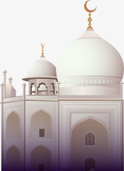 白色伊斯兰建筑素材