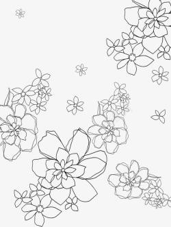 手绘花卉冬季海报素材