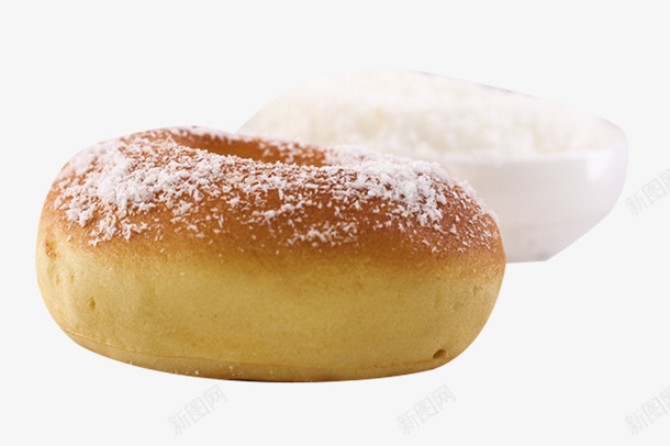 椰蓉甜甜圈png免抠素材_88icon https://88icon.com 椰蓉 椰蓉撒粉面包 椰蓉甜甜圈 甜甜圈面包