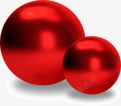 立体红色球素材