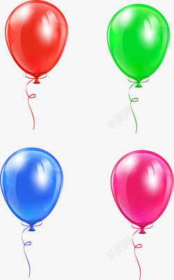 飘落的气球彩色粉色装饰气球高清图片