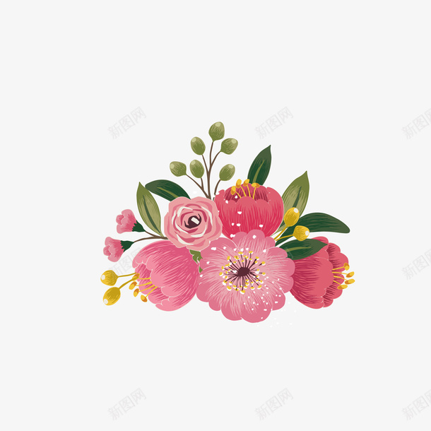 手绘粉色鲜花矢量图eps免抠素材_88icon https://88icon.com png免抠图 手绘 时尚 植物 浪漫 粉色 鲜花 矢量图