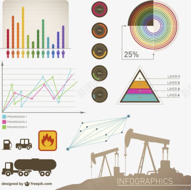 分析矢量图石油用量分析图图标图标