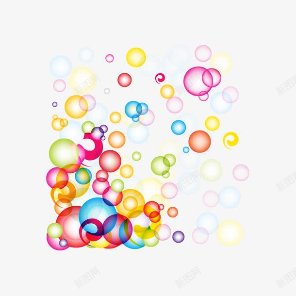 彩色气泡装饰图案png免抠素材_88icon https://88icon.com 彩色气泡 气泡 气泡装饰图案 矢量气泡