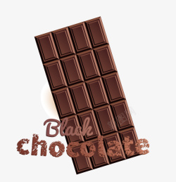 块状巧克力美味黑巧克力矢量图高清图片