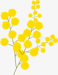 黄色含羞草盆景卡通含羞草矢量图高清图片