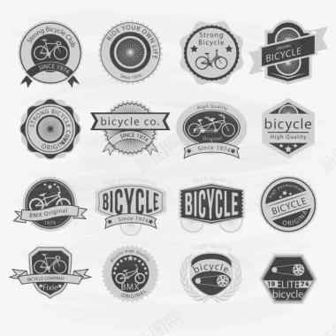 企业文化设计单车商标矢量图图标图标