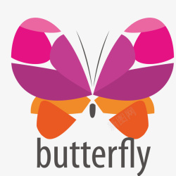 粉嫩嫩的蝴蝶装饰图案矢量图素材