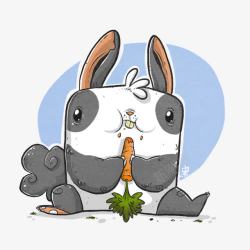 创意手绘兔子图素材