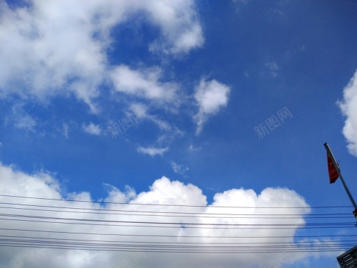 电线天空云朵背景