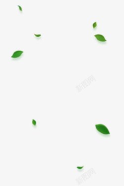 绿色漂浮游戏绿叶素材