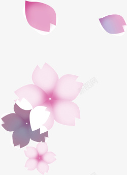 粉色花瓣装饰素材