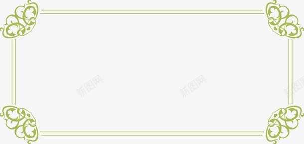 手绘绿色花纹边框png免抠素材_88icon https://88icon.com 唯美 小清新 手绘花纹 简约 绿色花纹 绿色边框