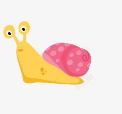 卡通可爱小动物装饰动物头像蜗牛素材
