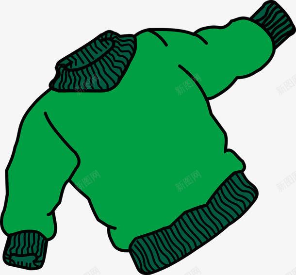 绿色毛衣png免抠素材_88icon https://88icon.com 上衣 图案设计 手绘 绿色毛衣