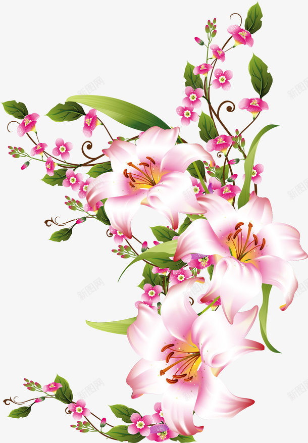 手绘粉色花朵图案png免抠素材_88icon https://88icon.com 图案 手绘 粉色 花朵