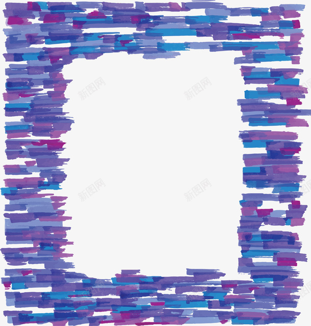 蓝紫色抽象条纹边框矢量图ai免抠素材_88icon https://88icon.com 几何边框 抽象边框 条纹 条纹边框 矢量png 蓝紫色 矢量图