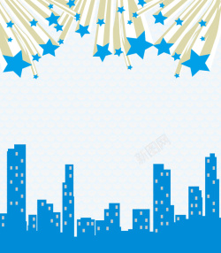 城市之星插图矢量图素材
