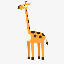 卡通长颈鹿动物矢量图素材