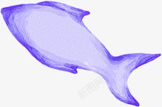 紫色手绘鲸鱼创意png免抠素材_88icon https://88icon.com 创意 紫色 鲸鱼