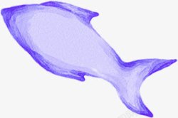 紫色手绘鲸鱼创意素材