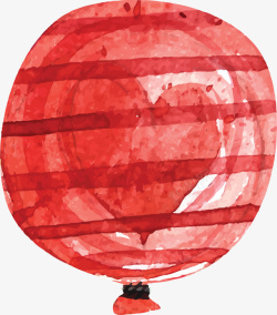 卡通水彩爱心气球插画素材