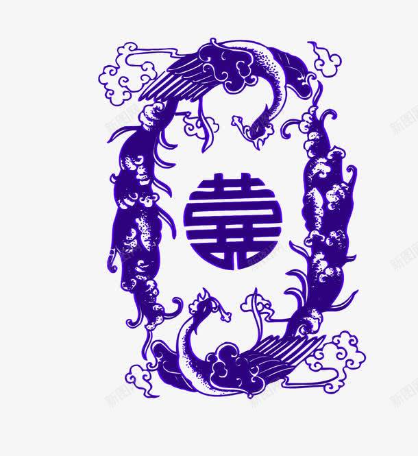 青花凤凰png免抠素材_88icon https://88icon.com 凤凰 喜 青花 鸟