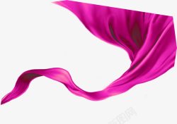 紫色漂浮丝带装饰活动素材