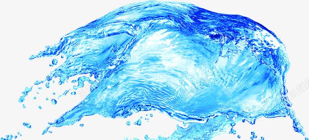 蓝色动感水png免抠素材_88icon https://88icon.com 动感 素材 蓝色