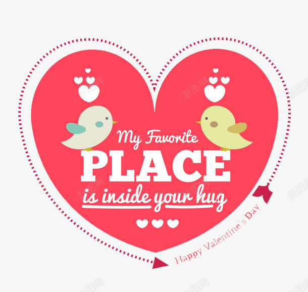 卡通情人节爱心和鸟矢量图ai免抠素材_88icon https://88icon.com 卡通 情人节 爱心 鸟 矢量图